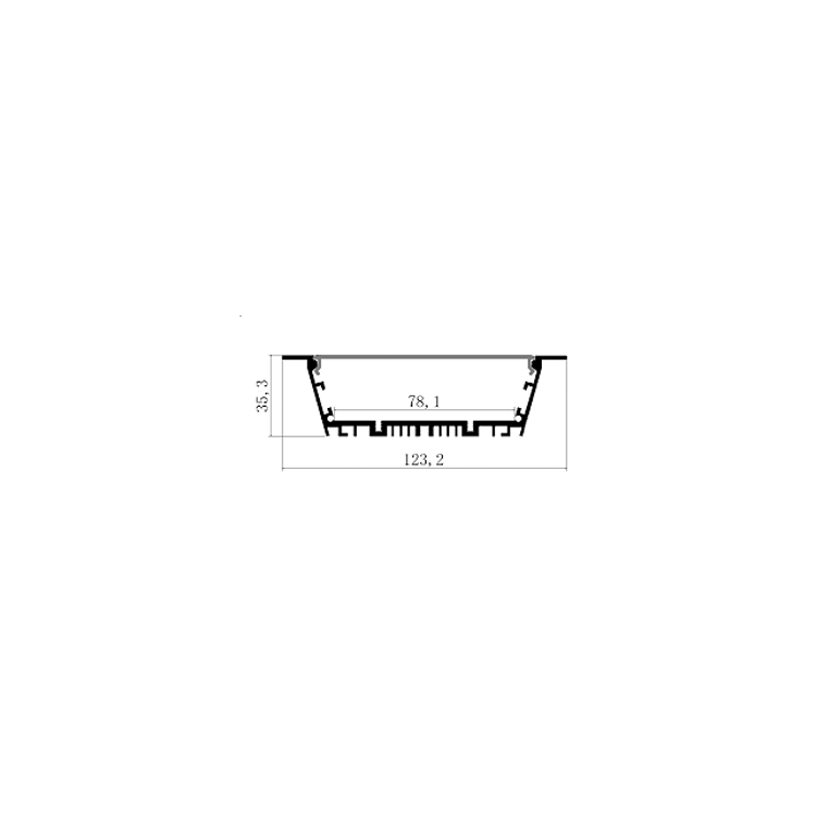 開槽100帶邊嵌入無縫對接可拼接20米不斷光超市辦公商業(yè)時(shí)尚潮流店鋪高端定制線條燈硬燈條鋁槽外殼套件