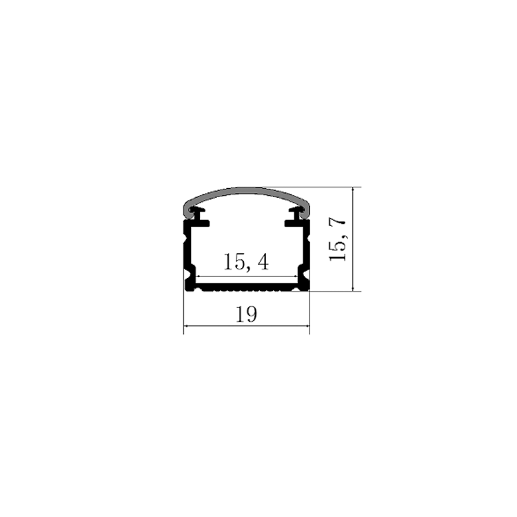 T5無影對接線條燈硬燈條鋁槽外殼套件1916